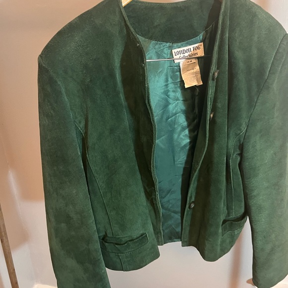 Vintage Forest Green Suede Jacket - Picture 6 of 9